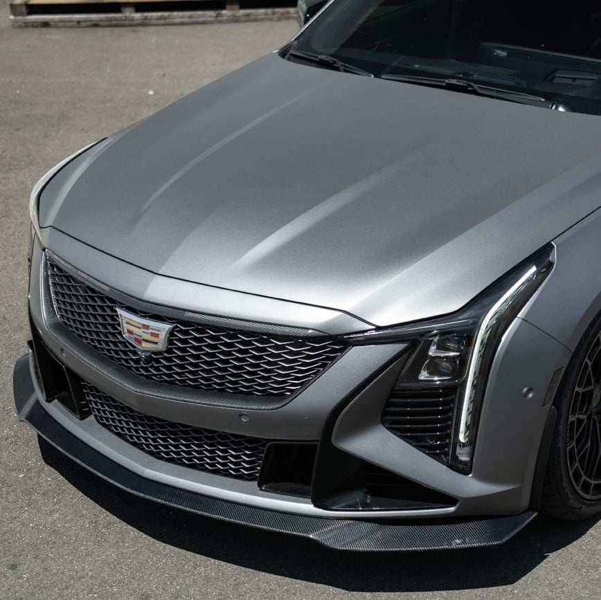 2025-Up Cadillac CT5-V Blackwing | Factory Dry Carbon Fiber Front Lip Splitter image 6