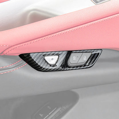 Corvette C8 DRY CARBON FIBER Door Control Button Cover image 1