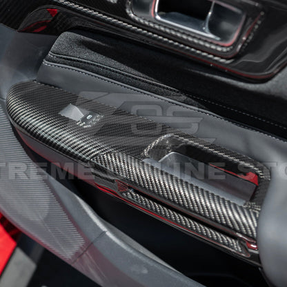 2015-up Ford Mustang DRY Carbon Fiber Side Door Glass Lifting Panel image 4