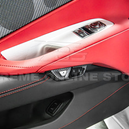 Corvette C8 DRY CARBON FIBER Door Control Button Cover image 4