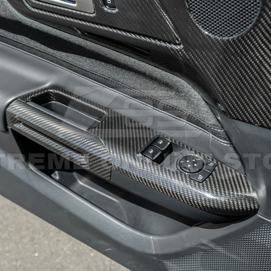 2015-up Ford Mustang DRY Carbon Fiber Side Door Glass Lifting Panel image 10