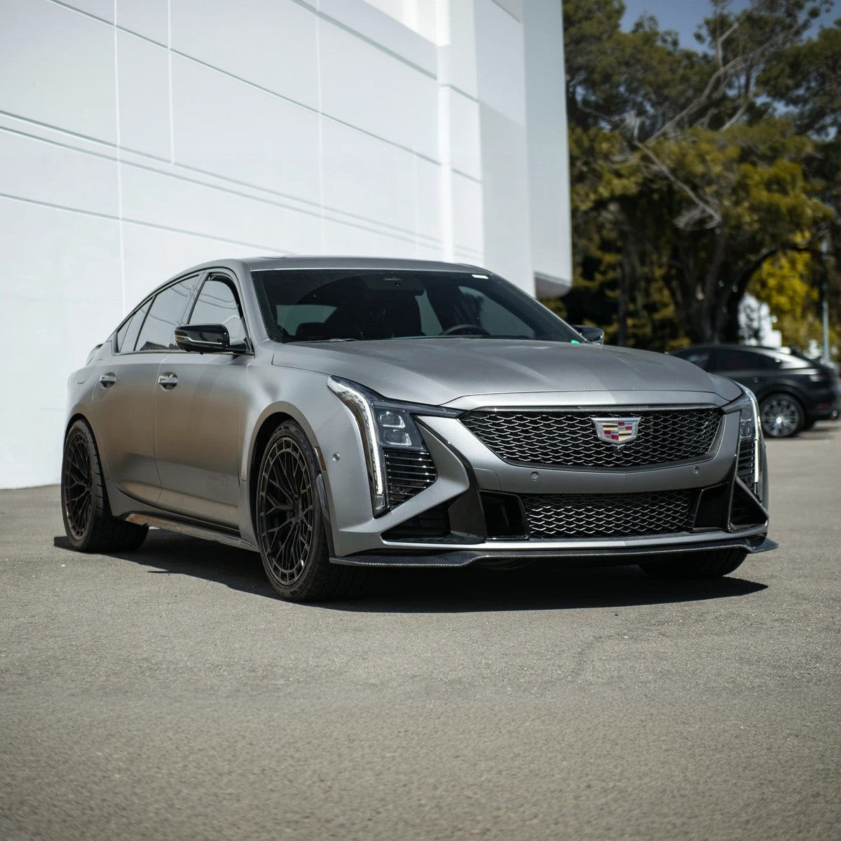 2025-Up Cadillac CT5-V Blackwing | Extended CARBON FIBER Front Lip Splitter image 7
