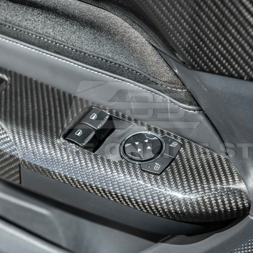 2015-up Ford Mustang DRY Carbon Fiber Side Door Glass Lifting Panel image 12