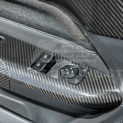 2015-up Ford Mustang DRY Carbon Fiber Side Door Glass Lifting Panel image 12