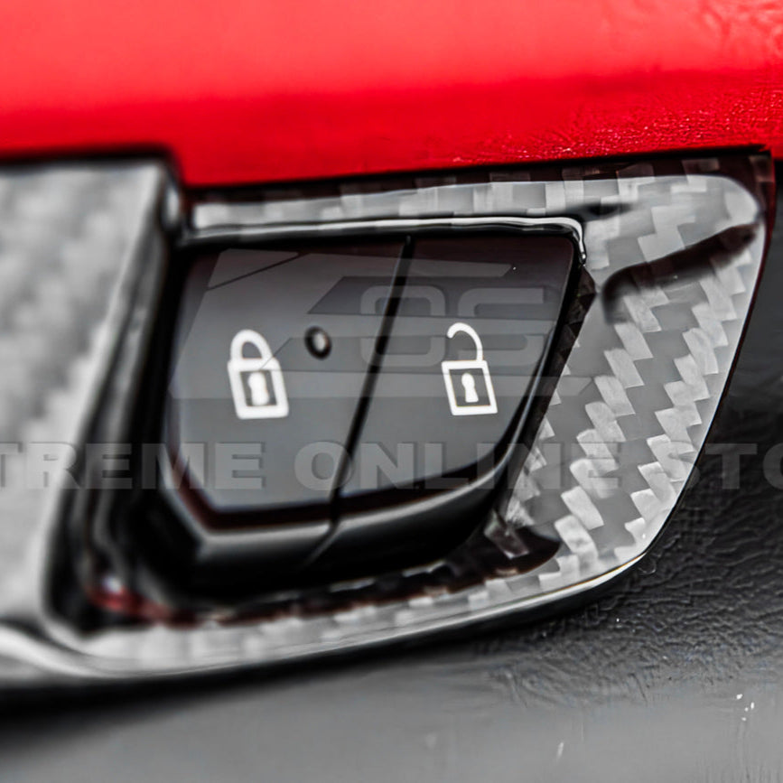Corvette C8 DRY CARBON FIBER Door Control Button Cover image 8
