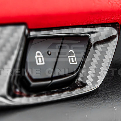Corvette C8 DRY CARBON FIBER Door Control Button Cover image 8