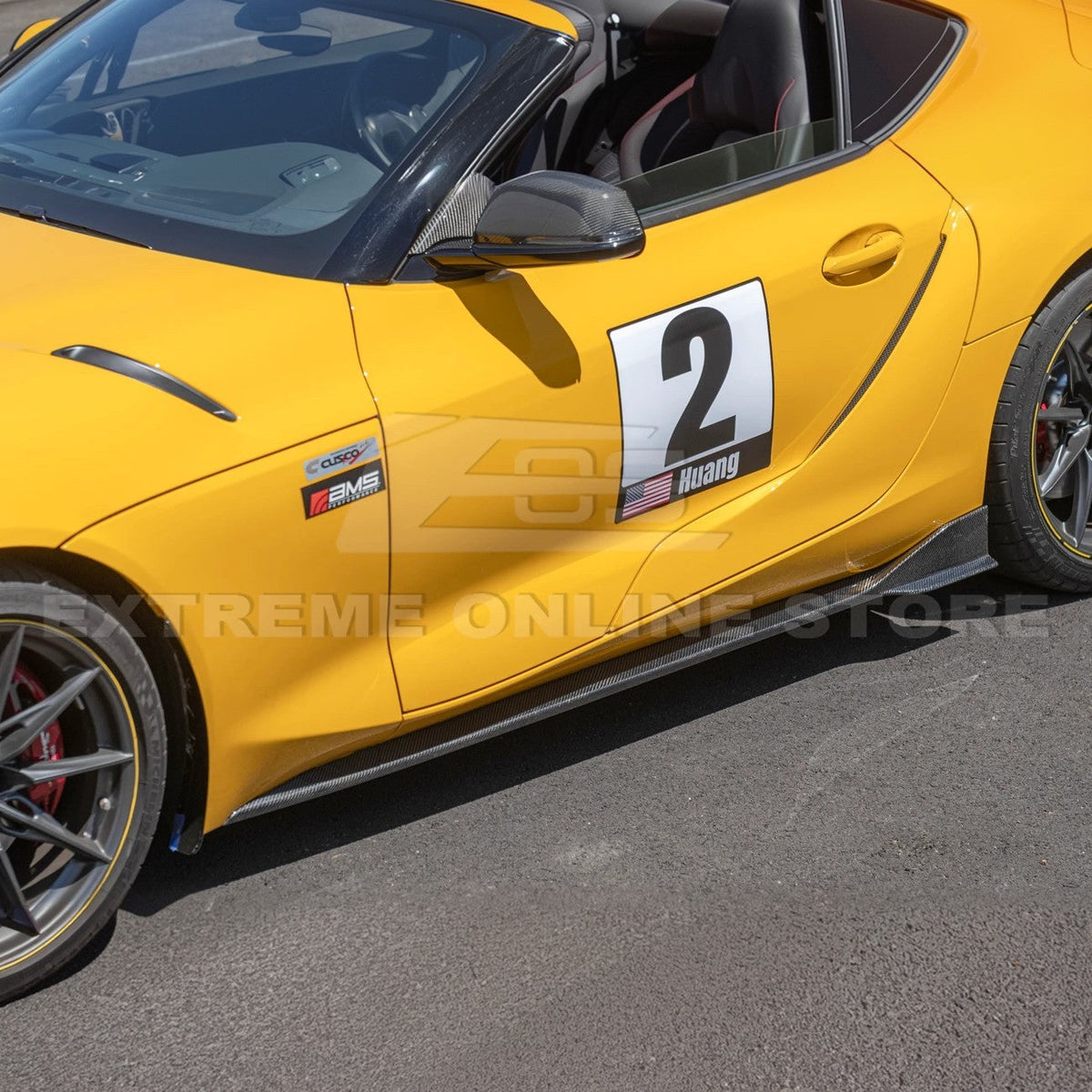 20-Up Toyota Supra A91 CF Front Lip Side Skirts image 18