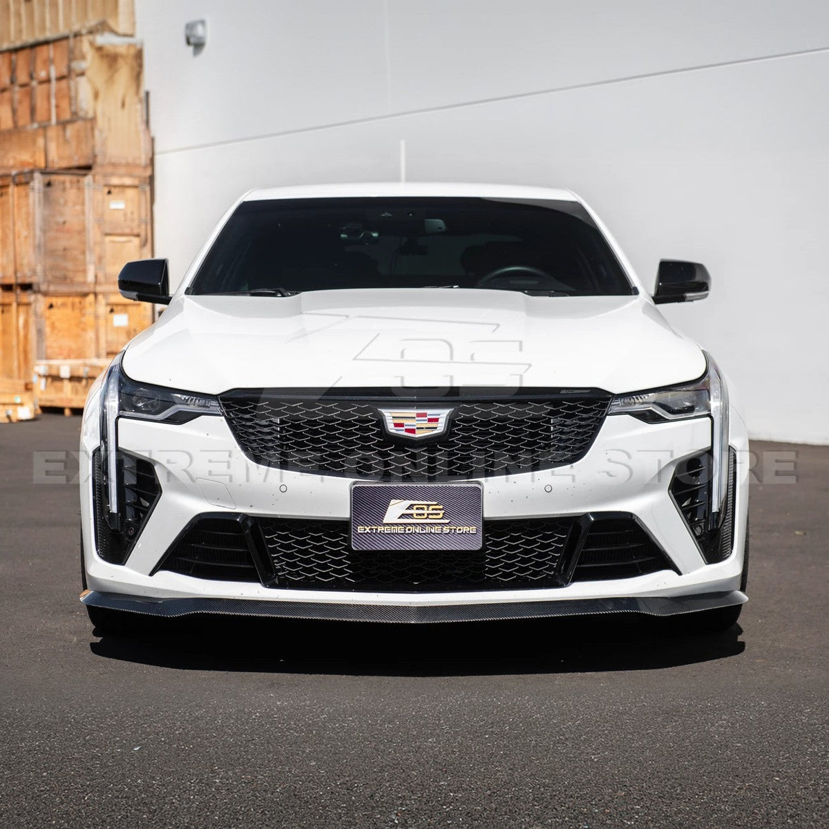 2020-Up Cadillac CT4-V Blackwing Front Lip Splitter Carnards image 29