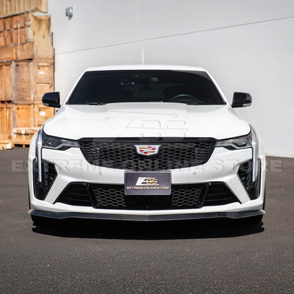 2020-Up Cadillac CT4-V Blackwing Front Lip Splitter Carnards image 29