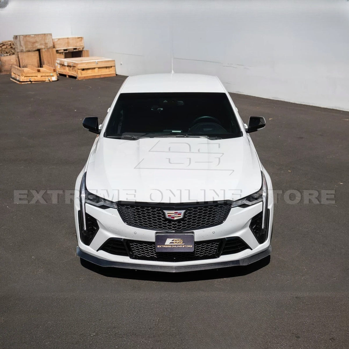 2020-Up Cadillac CT4-V Blackwing Front Lip Splitter Carnards image 30