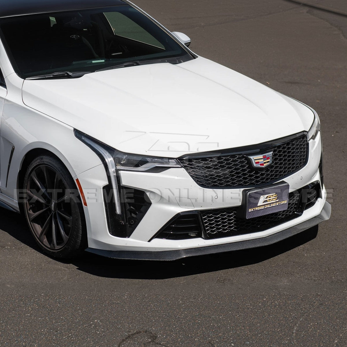 2020-Up Cadillac CT4-V Blackwing Front Lip Splitter Carnards image 32