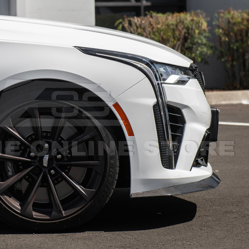 2020-Up Cadillac CT4-V Blackwing Front Lip Splitter Carnards image 33