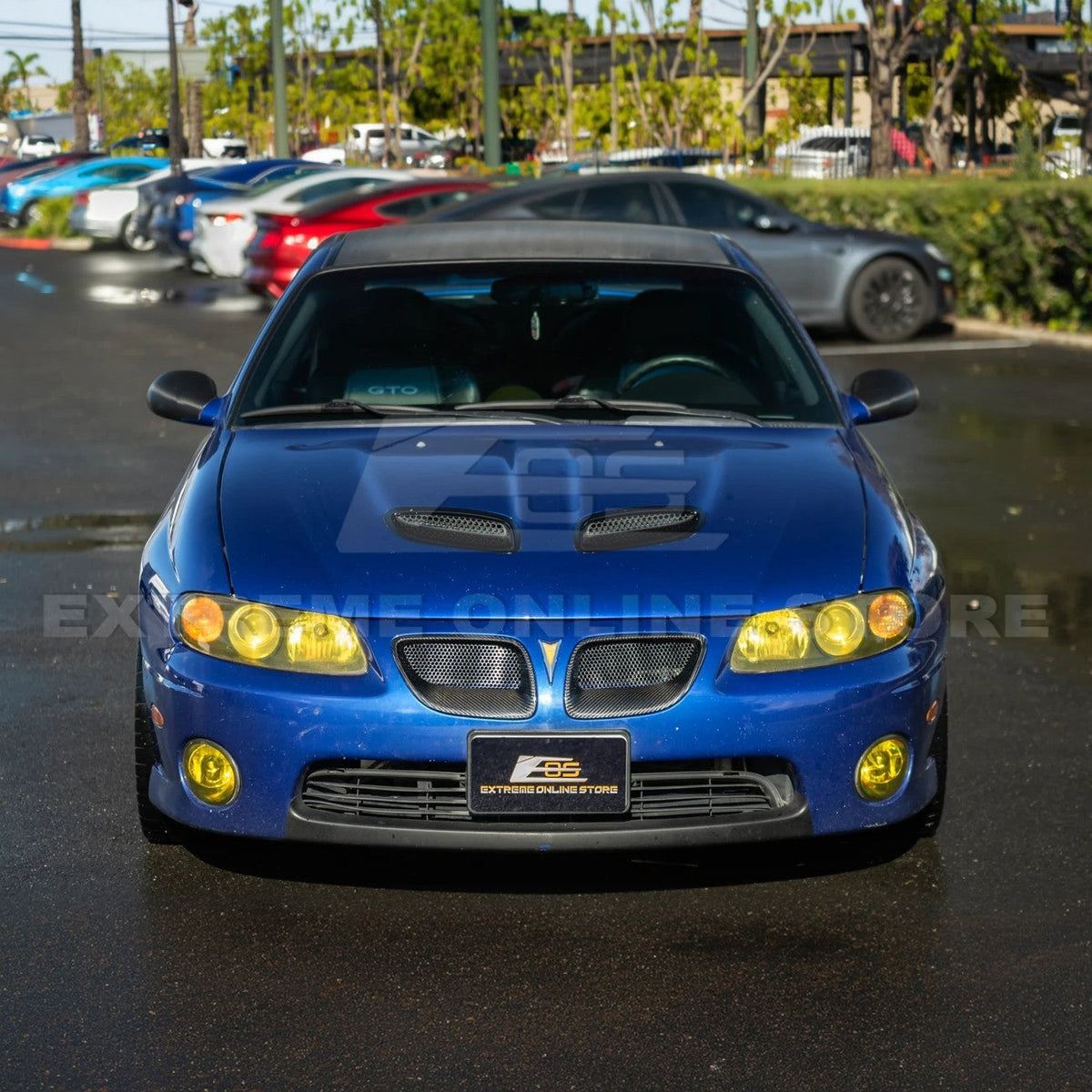 2004-06 Pontiac GTO Dry Carbon Fiber Replacement Front Mesh Grille Insert image 5