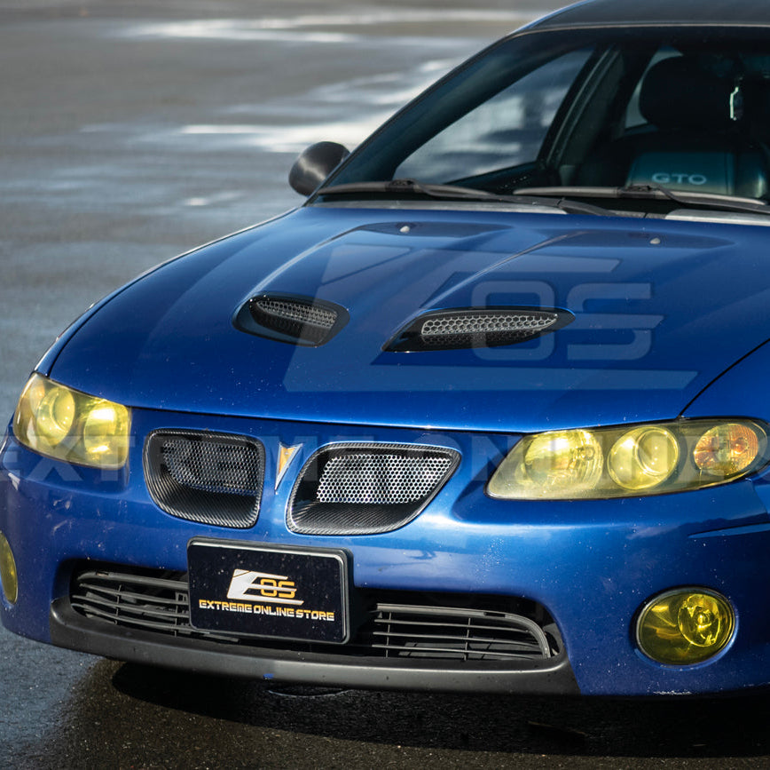 2004-06 Pontiac GTO Dry Carbon Fiber Replacement Front Mesh Grille Insert image 4