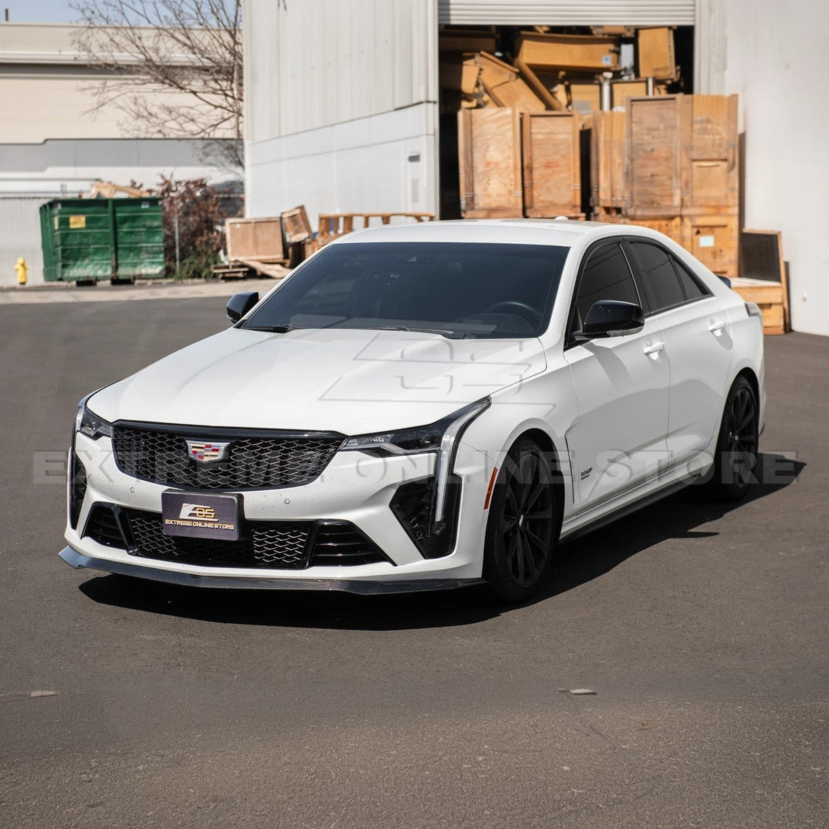 2020-Up Cadillac CT4-V Blackwing Front Lip Splitter Carnards image 27