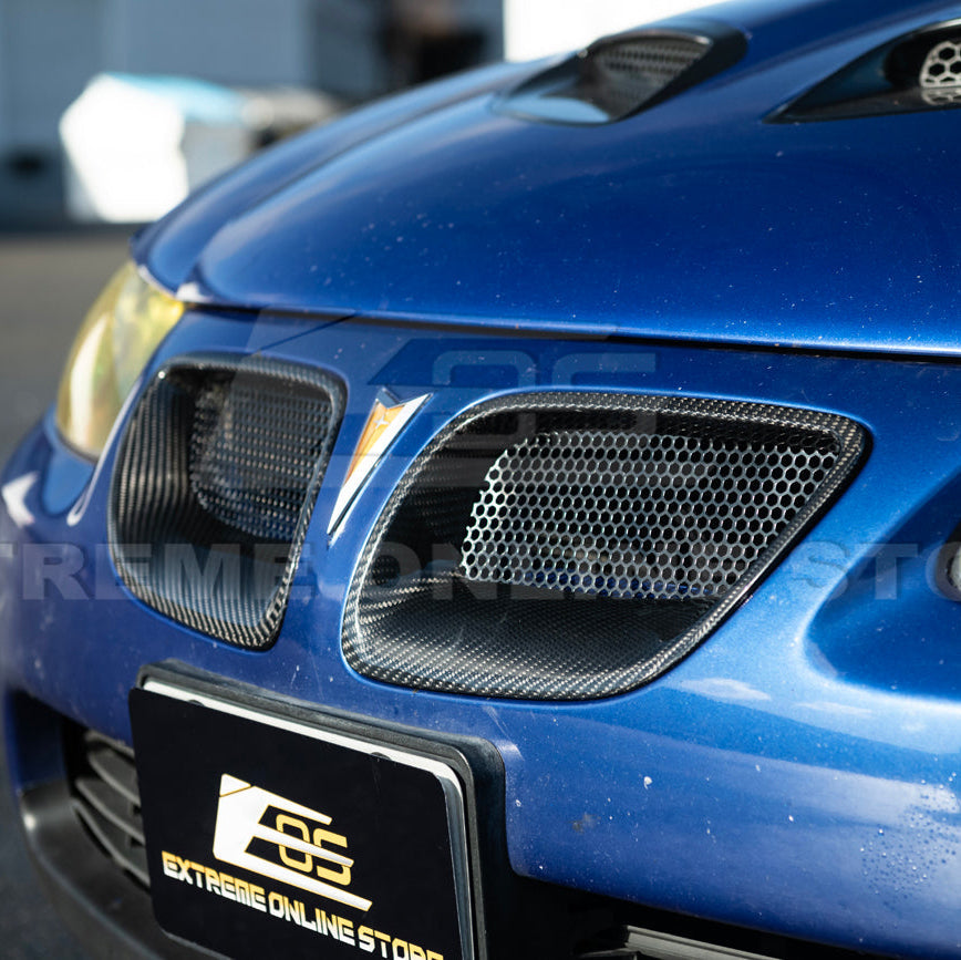 2004-06 Pontiac GTO Dry Carbon Fiber Replacement Front Mesh Grille Insert image 8
