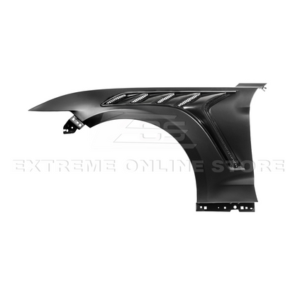 2015-17 Ford Mustang S550 | GTD Style Primed Black Front Side Vented Fenders image 21