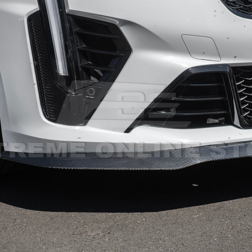 2020-Up Cadillac CT4-V Blackwing Front Lip Splitter Carnards image 34