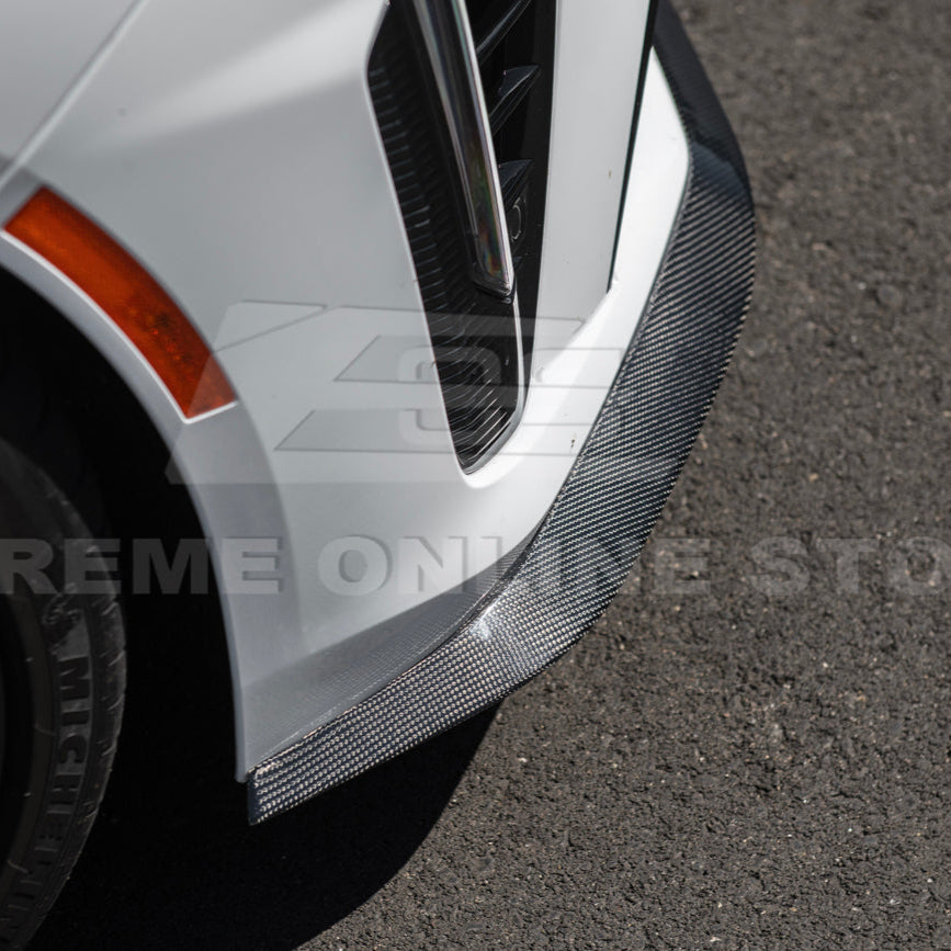 2020-Up Cadillac CT4-V Blackwing Front Lip Splitter Carnards image 35
