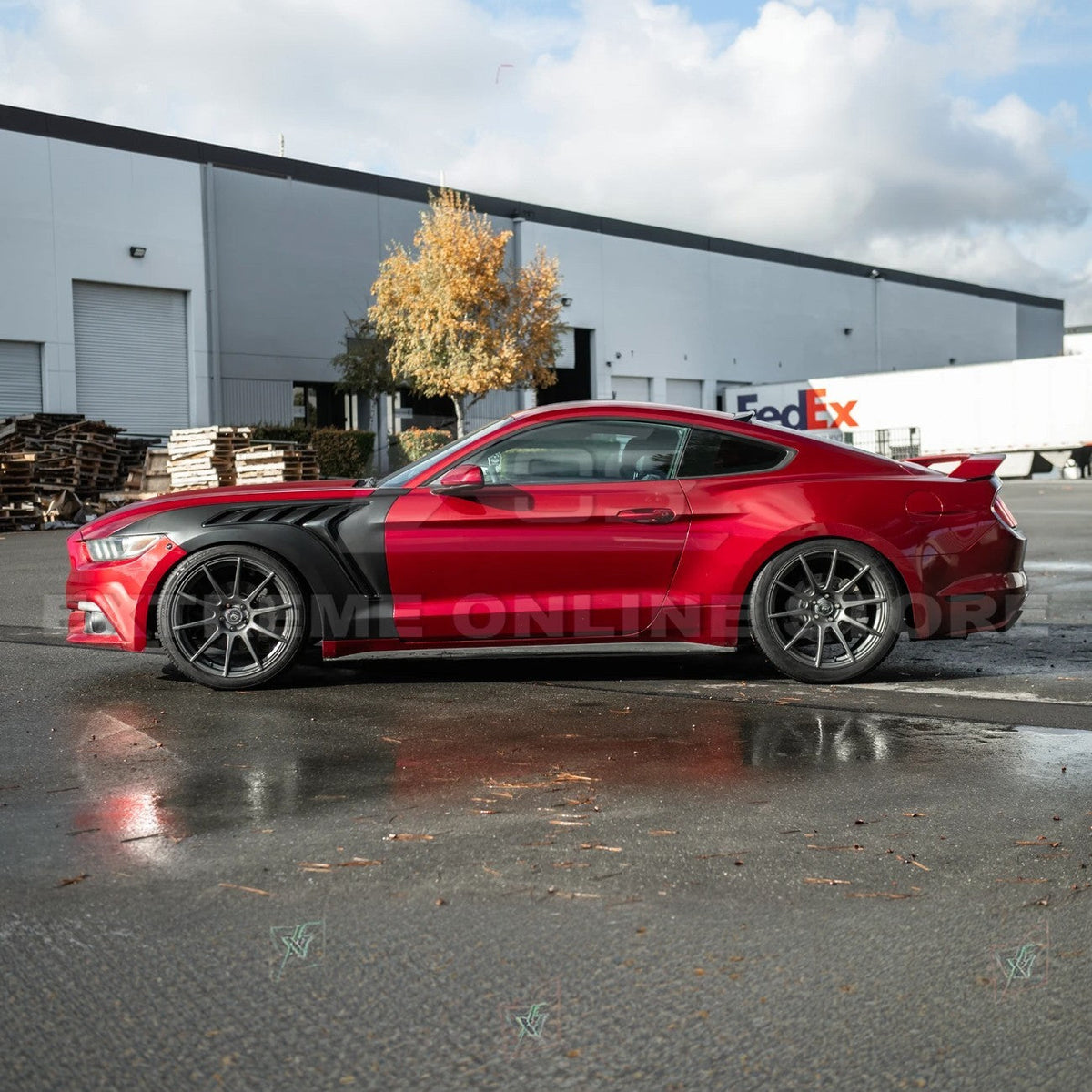 2015-17 Ford Mustang S550 | GTD Style Primed Black Front Side Vented Fenders image 6