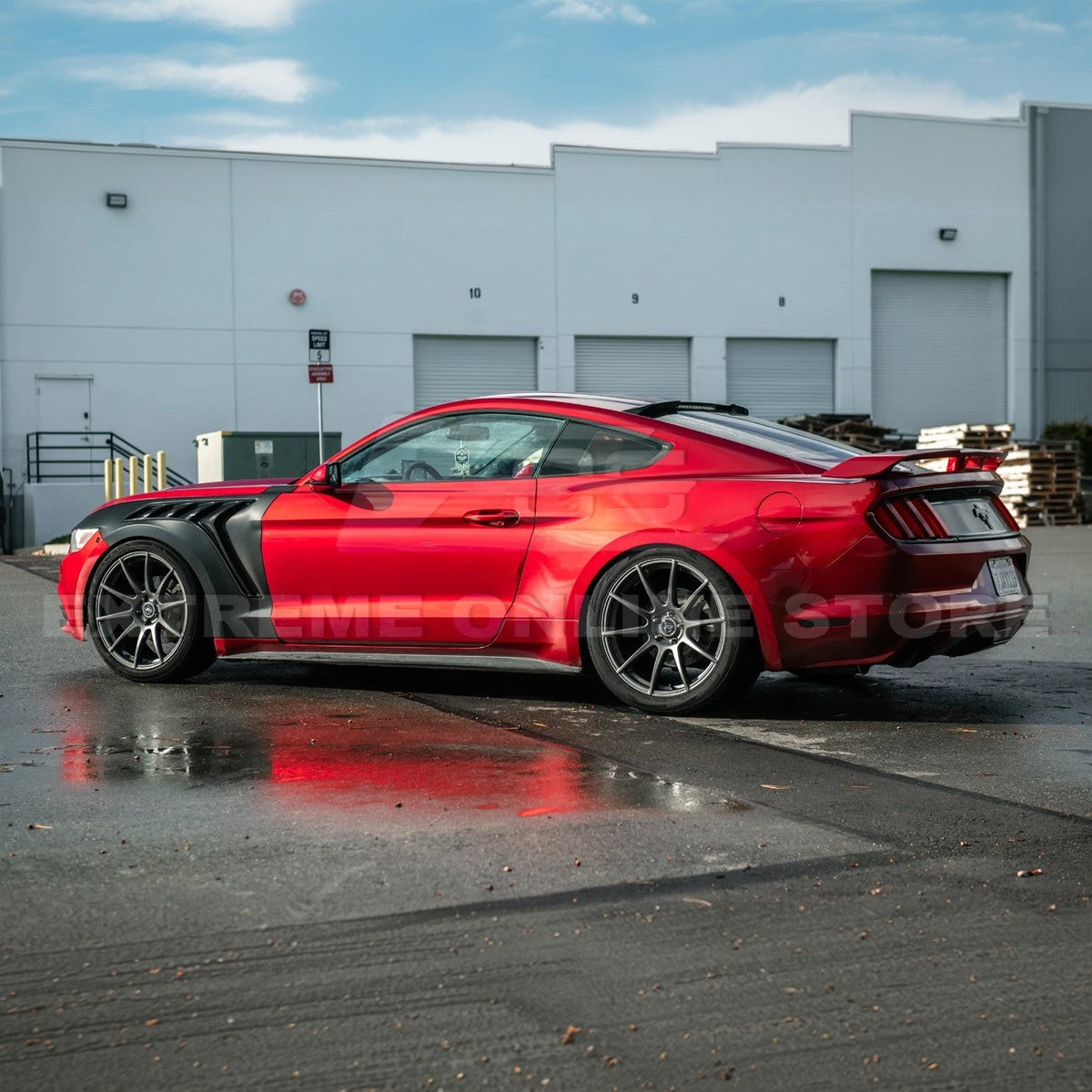 2015-17 Ford Mustang S550 | GTD Style Primed Black Front Side Vented Fenders image 8