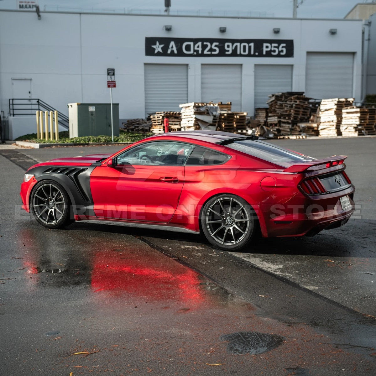 2015-17 Ford Mustang S550 | GTD Style Primed Black Front Side Vented Fenders image 7