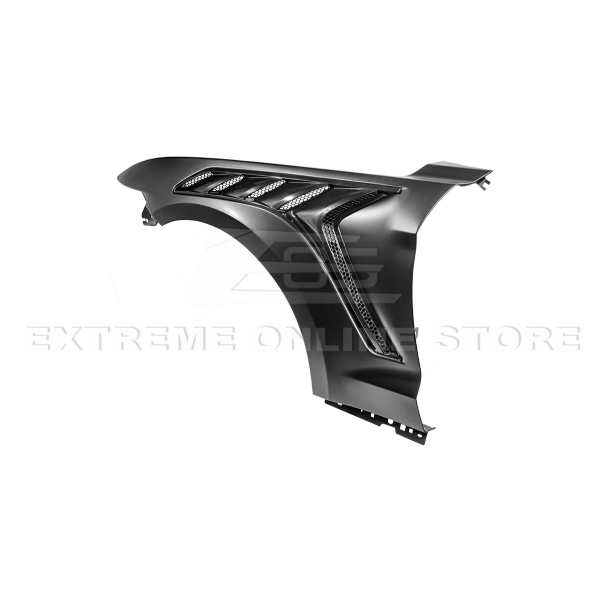 2015-17 Ford Mustang S550 | GTD Style Primed Black Front Side Vented Fenders image 22