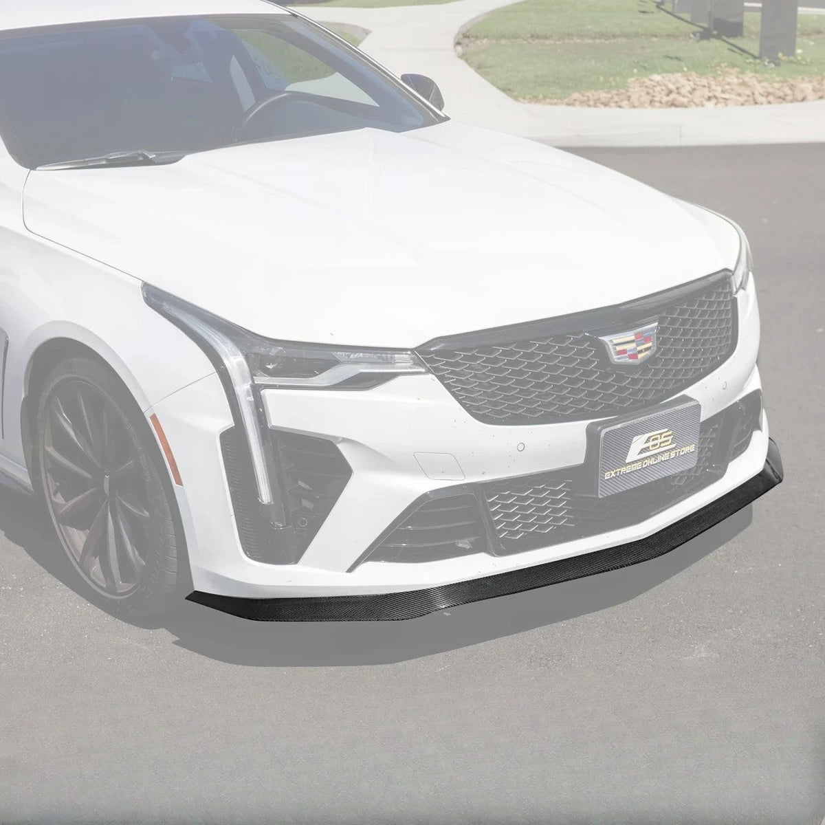 2020-Up Cadillac CT4-V Blackwing Front Lip Splitter Carnards image 26