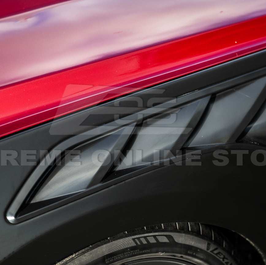 2015-17 Ford Mustang S550 | GTD Style Primed Black Front Side Vented Fenders image 13