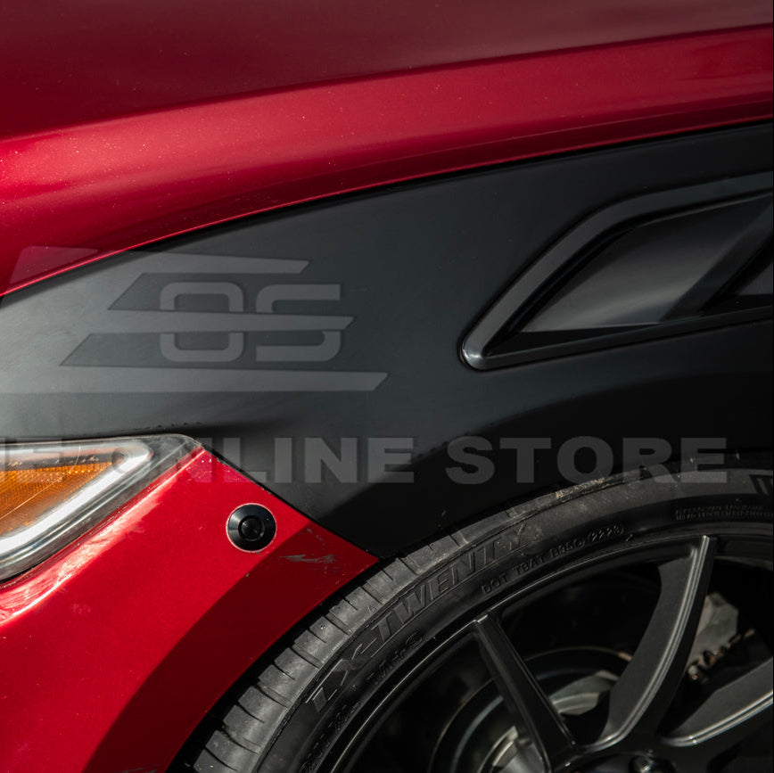 2015-17 Ford Mustang S550 | GTD Style Primed Black Front Side Vented Fenders image 14