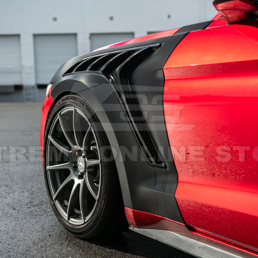 2015-17 Ford Mustang S550 | GTD Style Primed Black Front Side Vented Fenders image 17