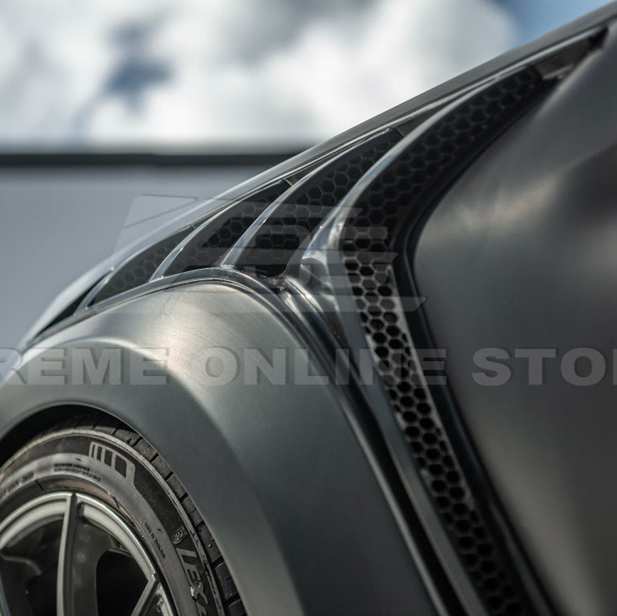 2015-17 Ford Mustang S550 | GTD Style Primed Black Front Side Vented Fenders image 18
