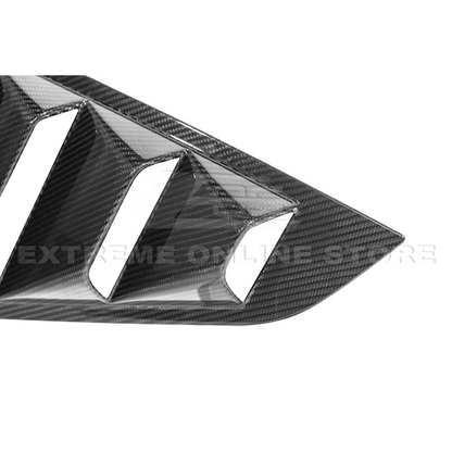 2024-Up Ford Mustang Carbon Fiber Side Quarter Window Louver Sun Shade Cover image 21