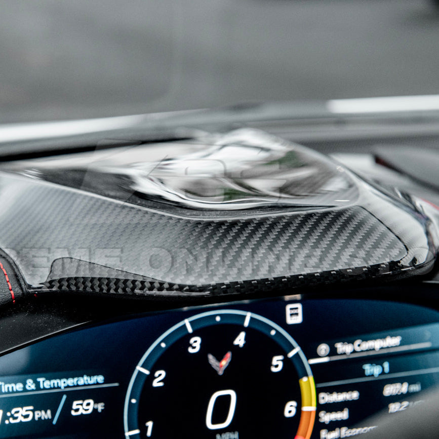 Corvette C8 DRY CARBOn FIBER Upper Dashboard Instrument Panel Cover image 12