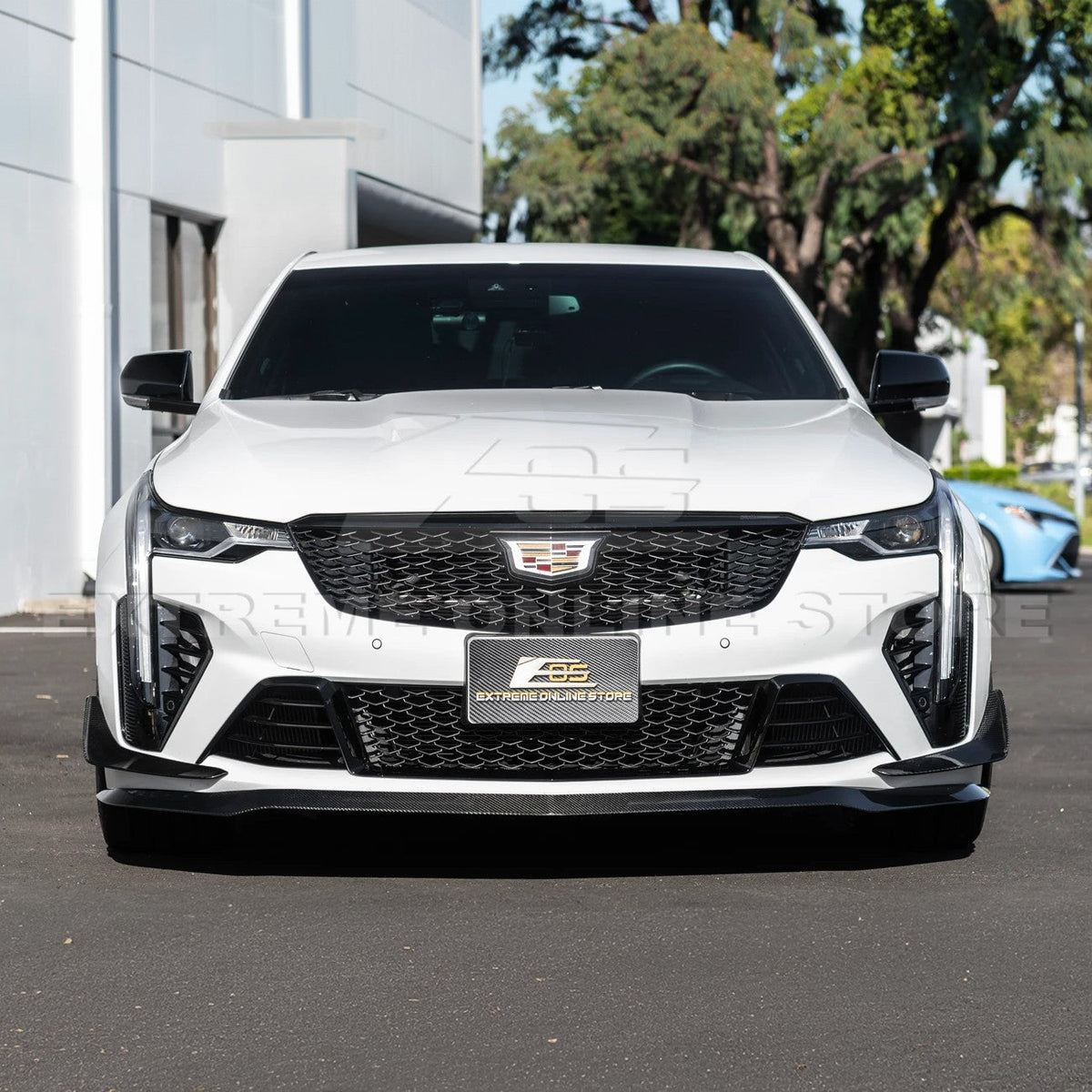 2020-Up Cadillac CT4-V Blackwing Front Lip Splitter Carnards image 48