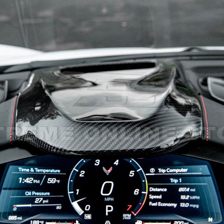 Corvette C8 DRY CARBOn FIBER Upper Dashboard Instrument Panel Cover image 13