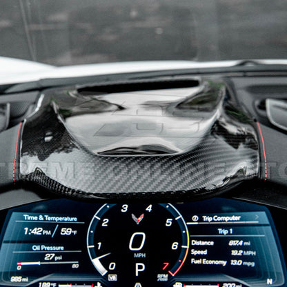 Corvette C8 DRY CARBOn FIBER Upper Dashboard Instrument Panel Cover image 13