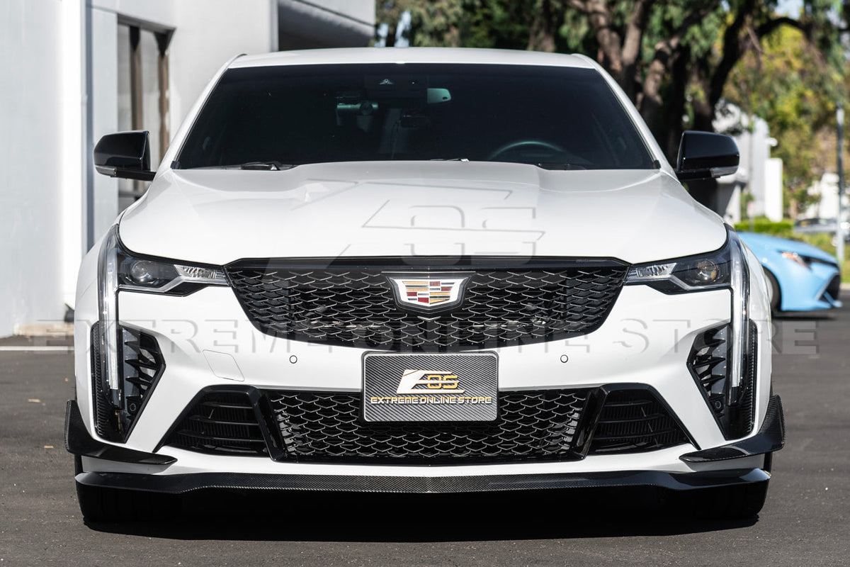 2020-Up Cadillac CT4-V Blackwing Front Lip Splitter Winglets Side Skirts image 4