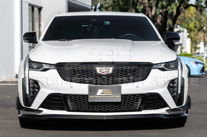 2020-Up Cadillac CT4-V Blackwing Front Lip Splitter Winglets Side Skirts image 4