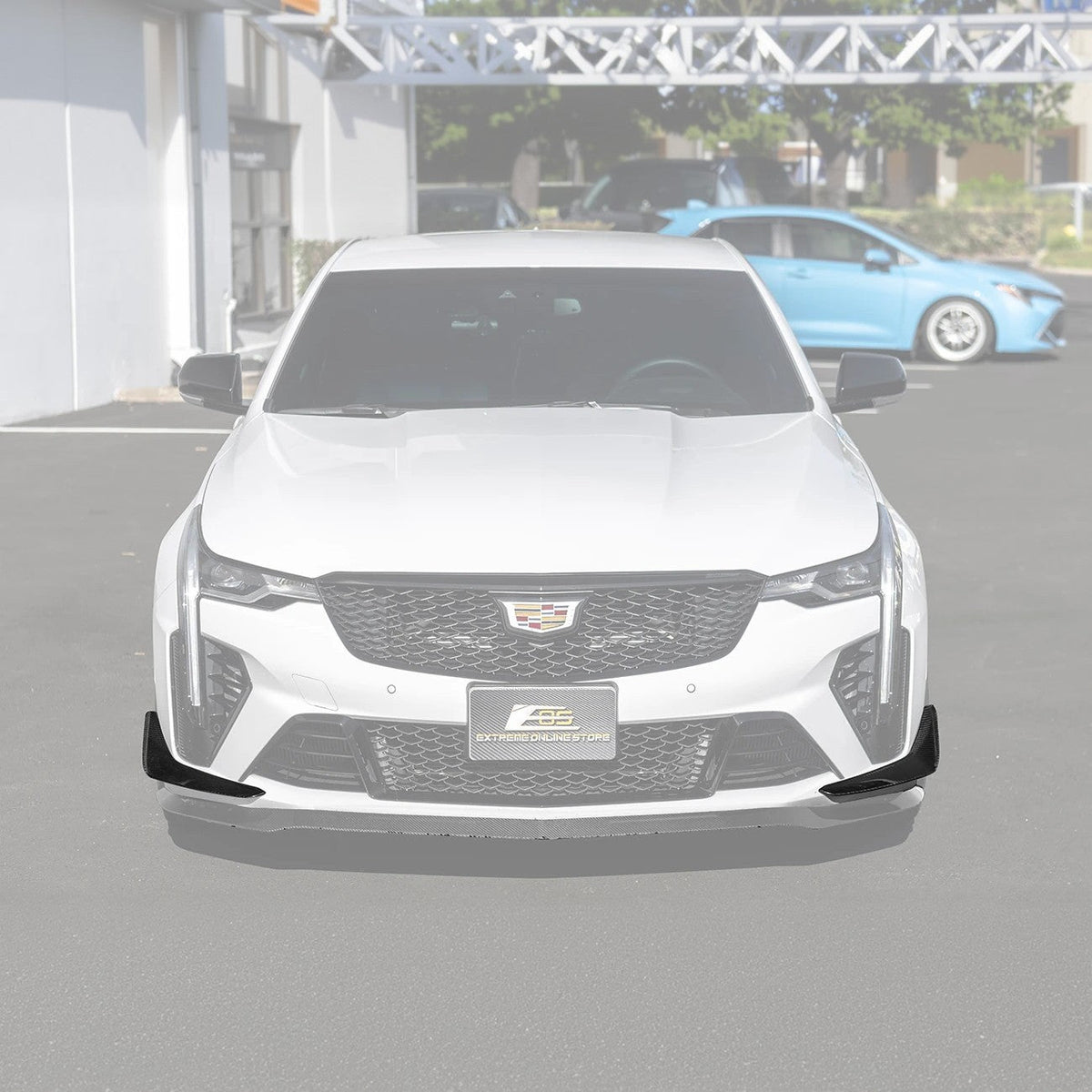 2020-Up Cadillac CT4-V Blackwing Front Lip Splitter Carnards image 45