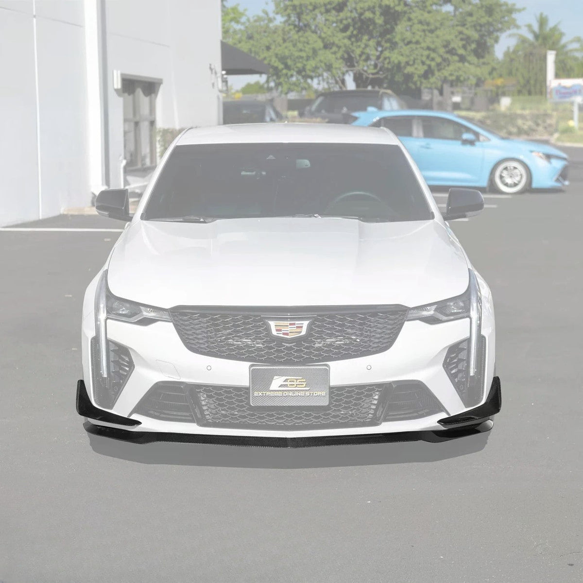2020-Up Cadillac CT4-V Blackwing Front Lip Splitter Carnards image 2