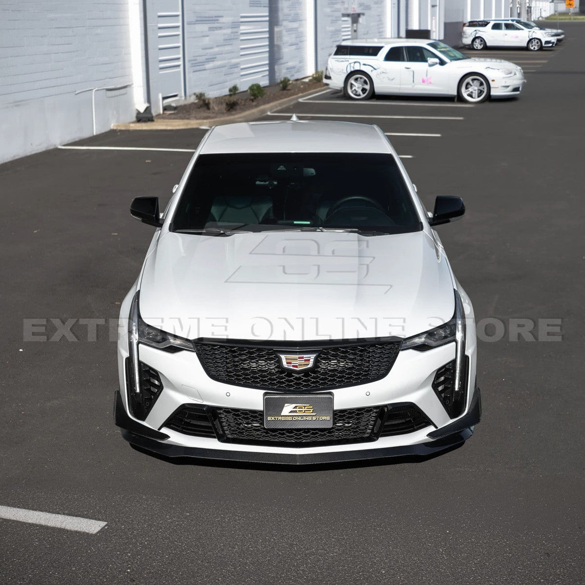 2020-Up Cadillac CT4-V Blackwing Front Lip Splitter Carnards image 6