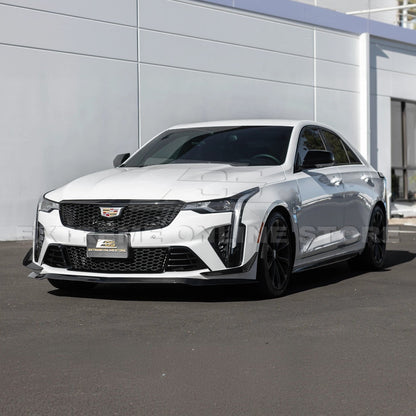 2020-Up Cadillac CT4-V Blackwing Front Lip Splitter Carnards image 46