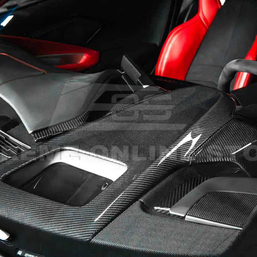 Corvette C8 DRY CARBON FIBER Upper Dash Instrument Panel Cover Kit image 4