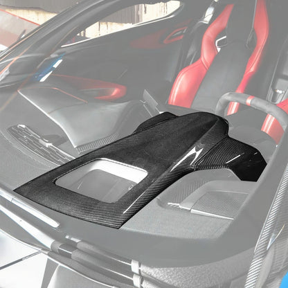 Corvette C8 DRY CARBON FIBER Upper Dash Instrument Panel Cover Kit image 1