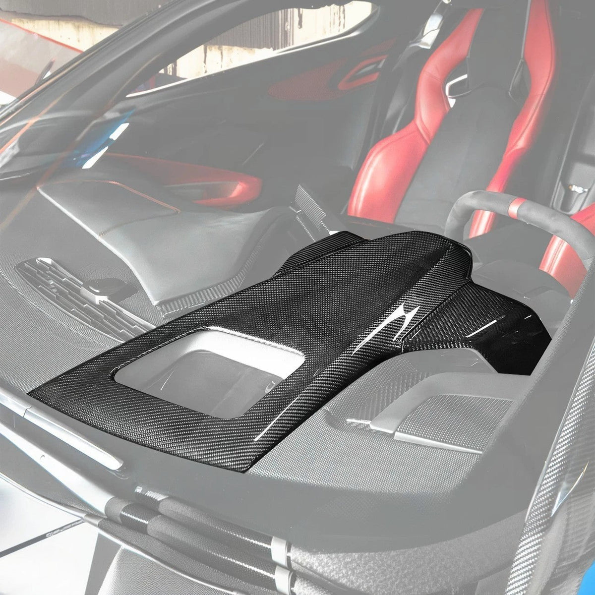 Corvette C8 DRY CARBON FIBER Upper Dash Instrument Panel Cover Kit image 3