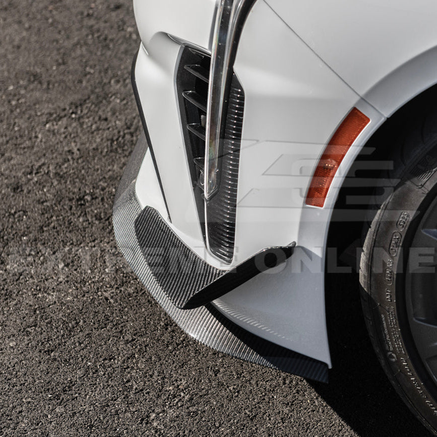 2020-Up Cadillac CT4-V Blackwing Front Lip Splitter Carnards image 12