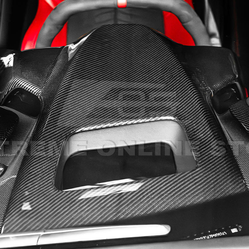 Corvette C8 DRY CARBON FIBER Upper Dash Instrument Panel Cover Kit image 5