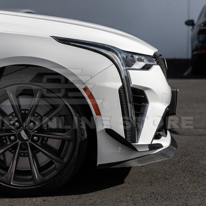 2020-Up Cadillac CT4-V Blackwing Front Lip Splitter Carnards image 52