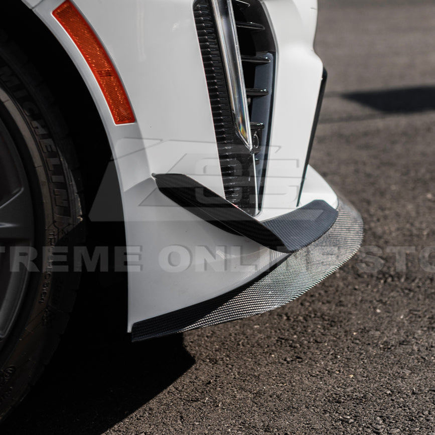2020-Up Cadillac CT4-V Blackwing Front Lip Splitter Carnards image 53